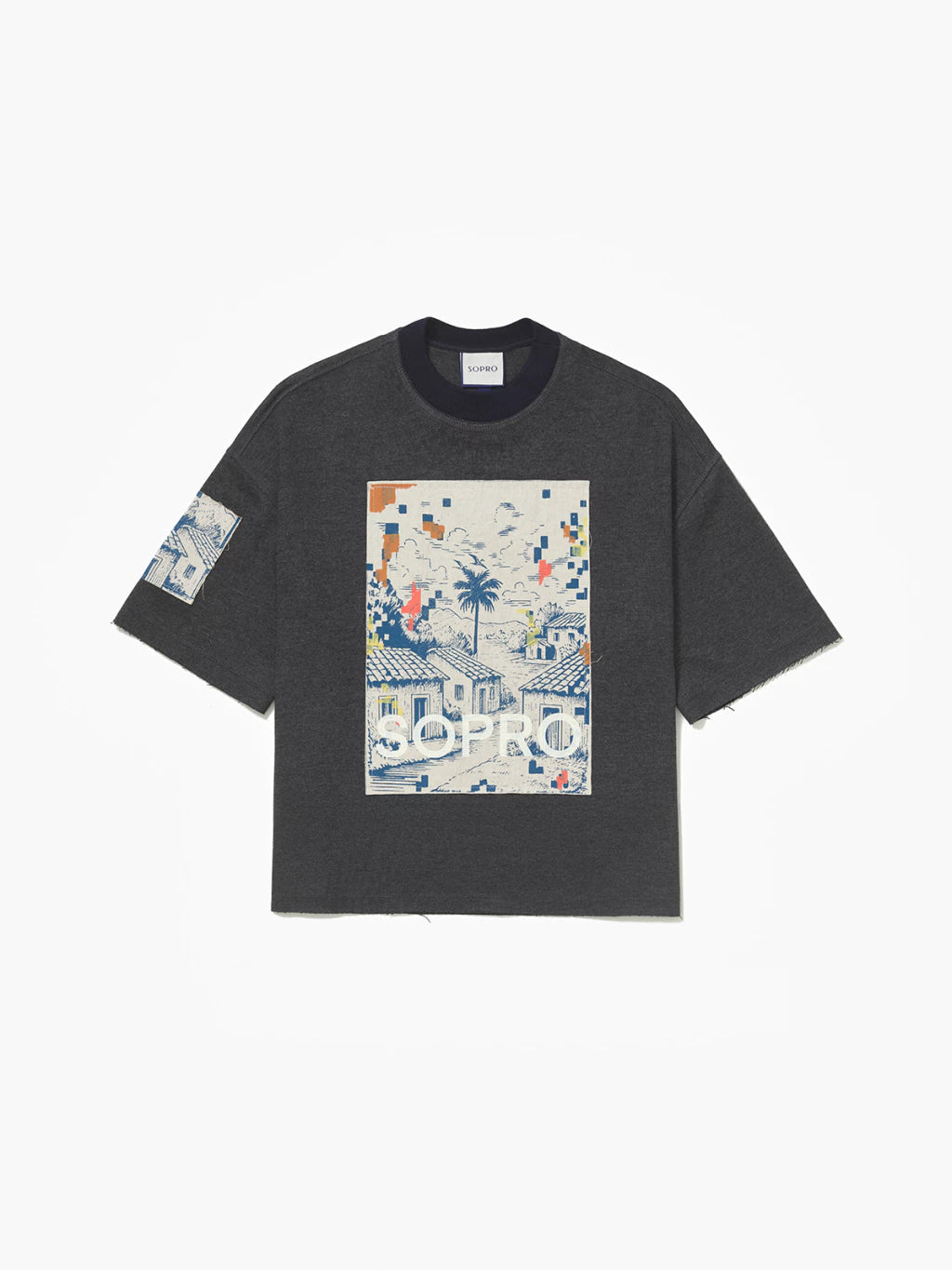 Camiseta Boxy Casitas - comprar online