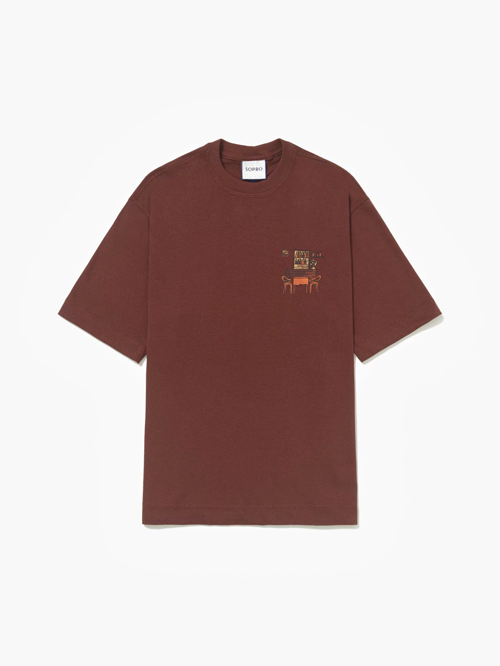 Camiseta Over Cena em Ladrilho - SOPRO COMPANY