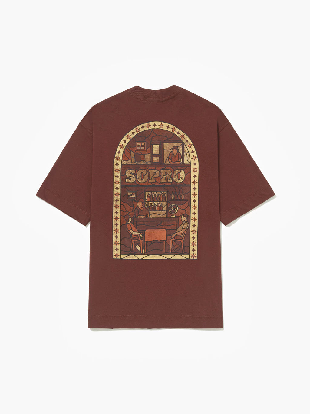 Camiseta Over Cena em Ladrilho - comprar online
