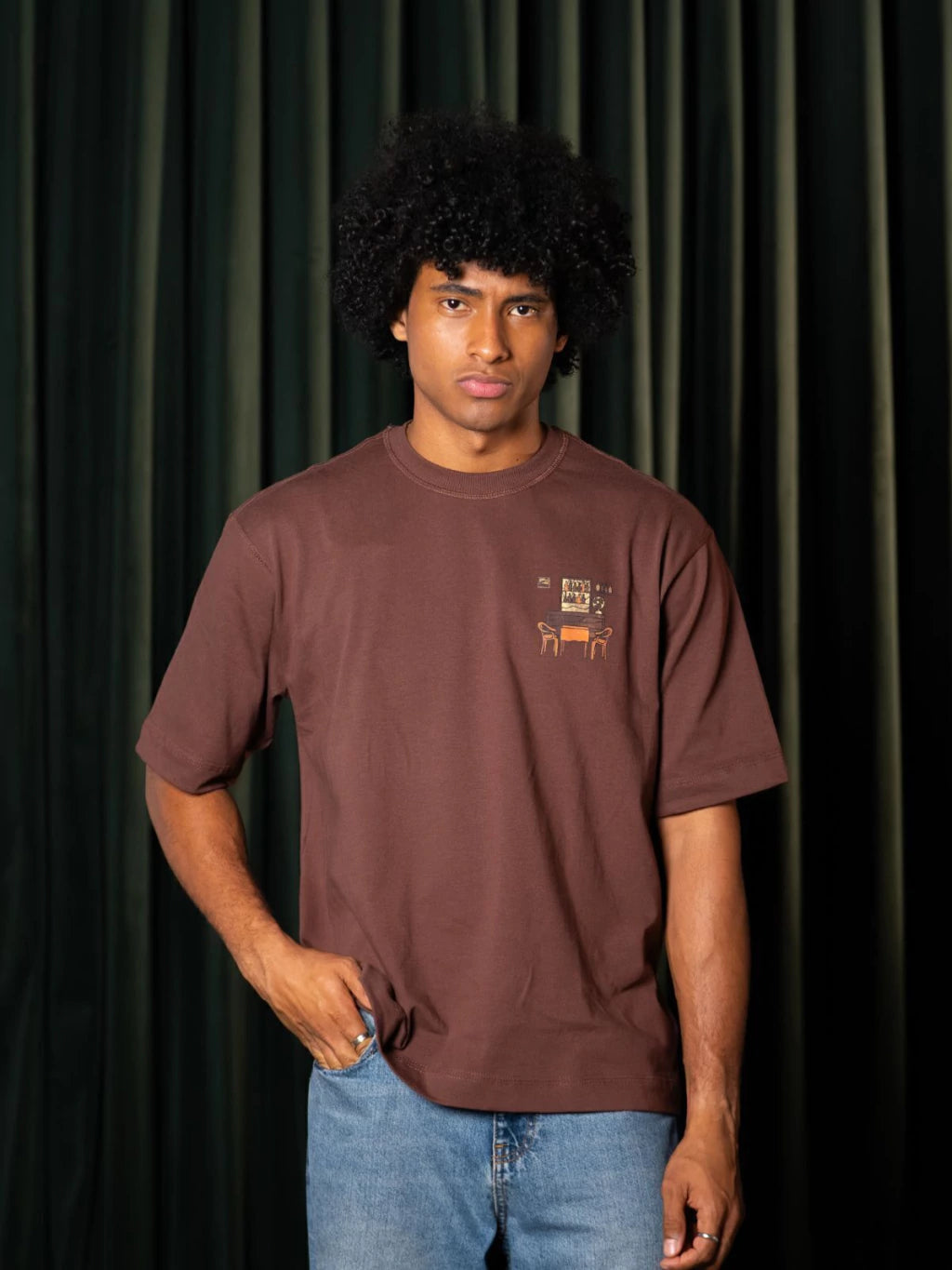 Camiseta Over Cena em Ladrilho - loja online