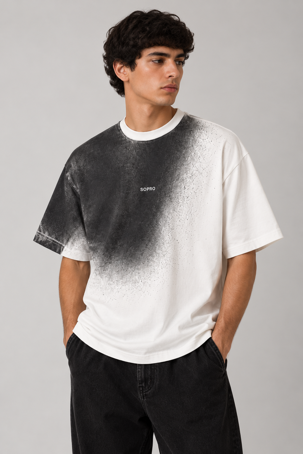 Camiseta Boxy Concreto