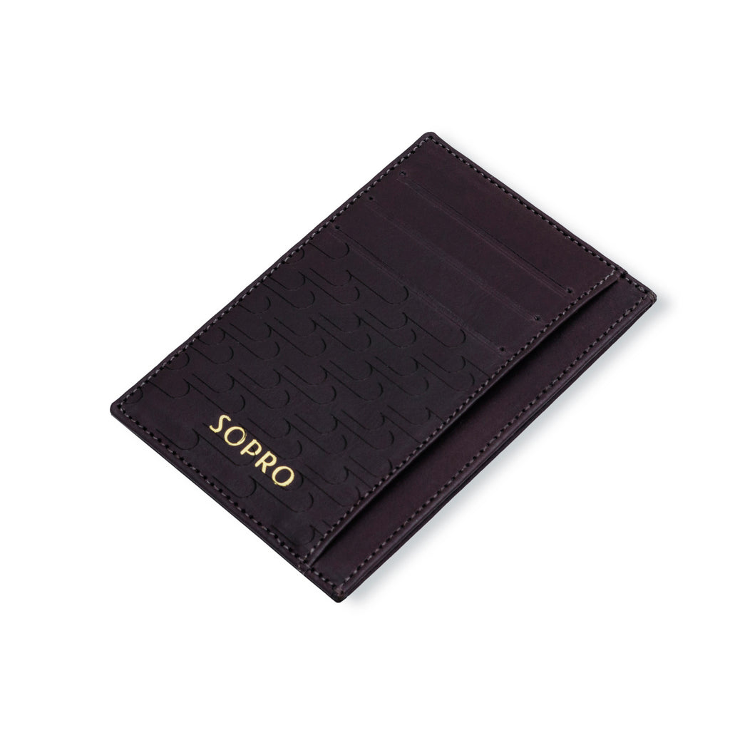 Sopro Brown Leather Cardholder - comprar online