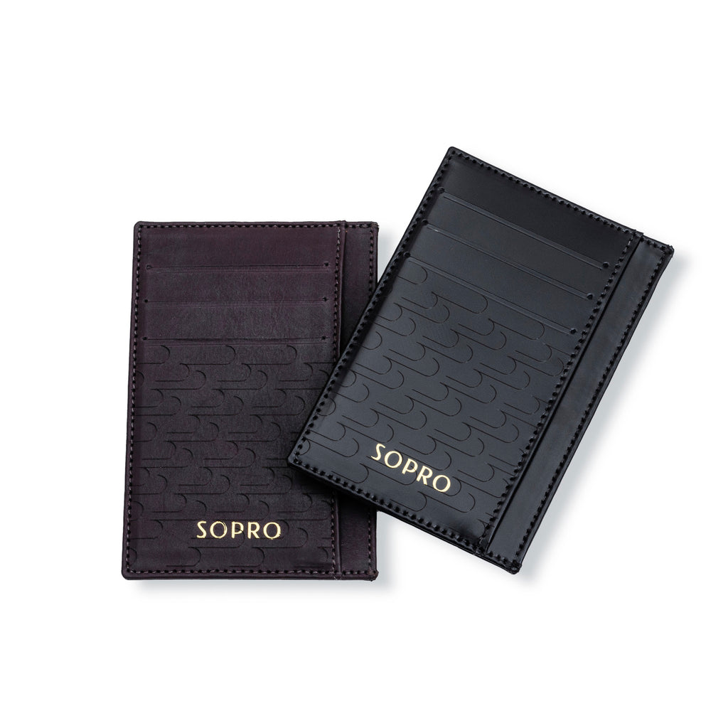 Sopro Brown Leather Cardholder - SOPRO COMPANY