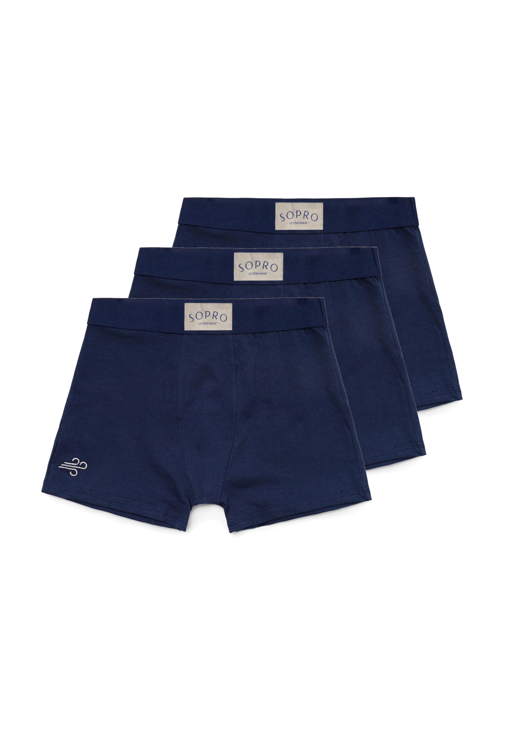 Pack 3 Soft Boxer - Navy Blue
